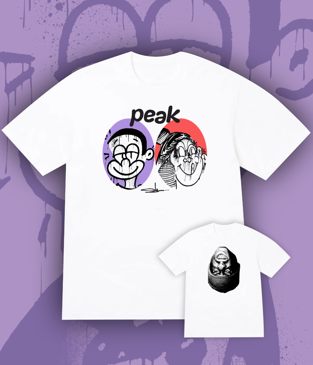 Peak x Slawn - Face Flip Tee